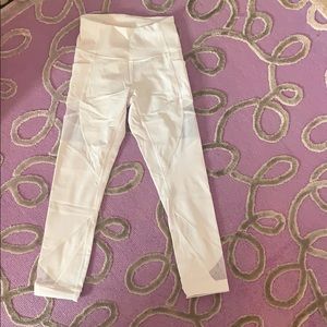 Lululemon cropped white leggings